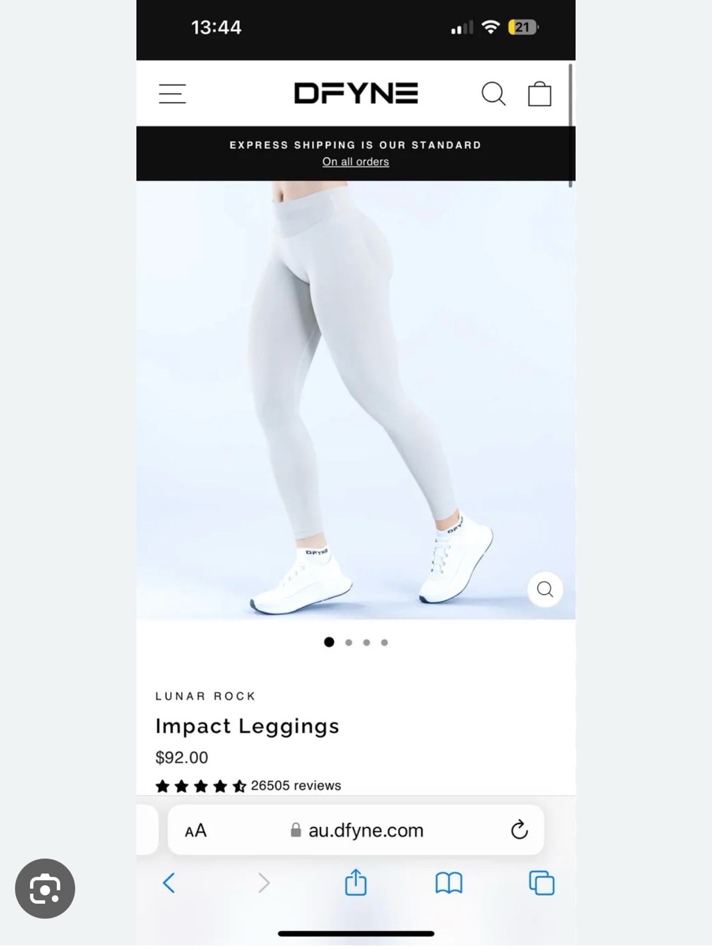Dfyne Lunar Rock Impact Leggings - Light Gray